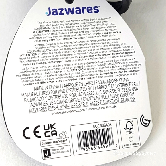 🖤 LAKE 🐃 Black Bull Select Series Clip Original Squishmallow ☆ NWT ☆ - Picture 9 of 9